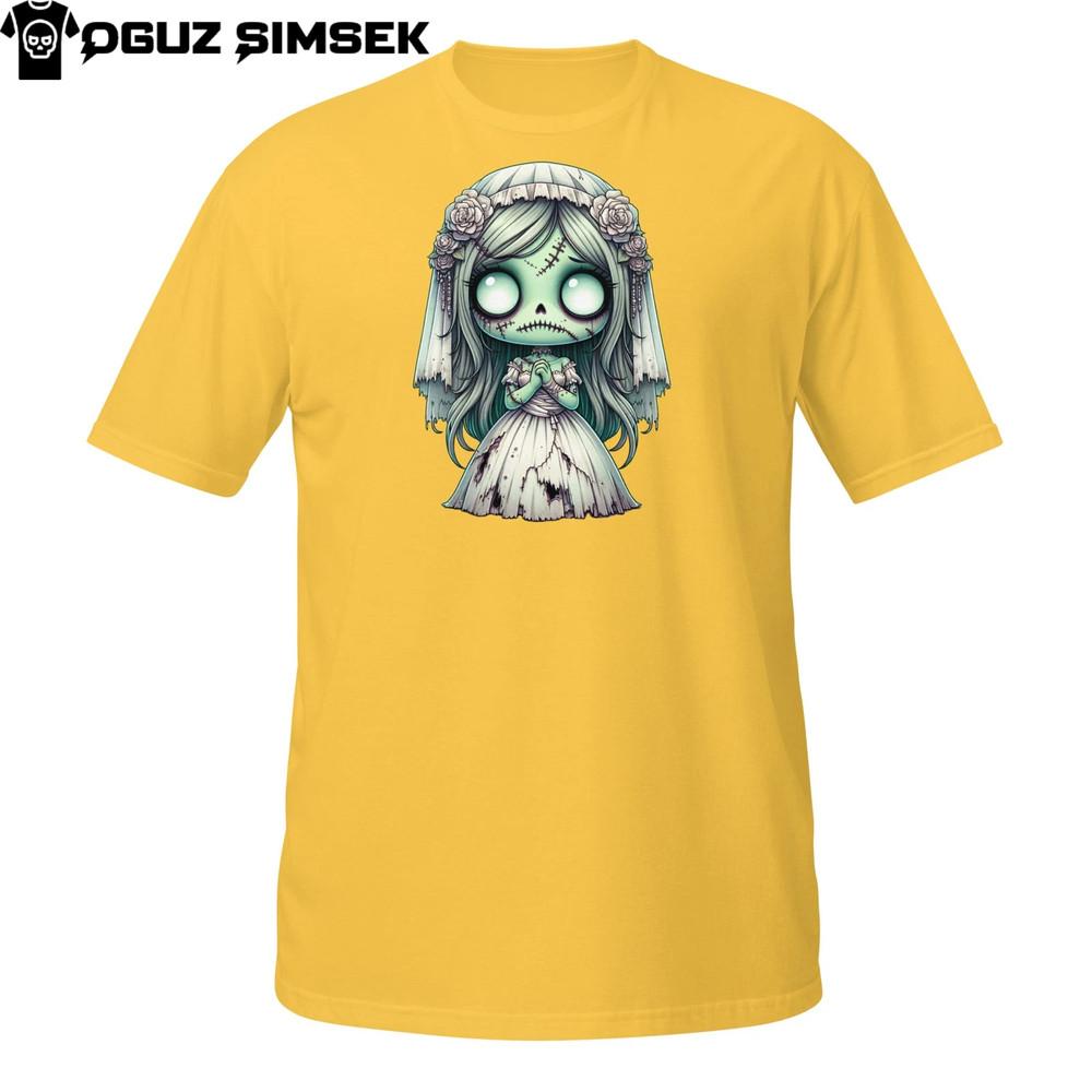 

Футболка «Невеста-зомби» – Бледная девушка-нежить в белом платье с распростертыми объятиями XL