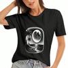 Mondlicht Hund unisex Baumwoll T-Shirt, Re Baumwolle Premium Druck, Langlebig, Hund heult den Mond an Grafik T-Shirt, Silhouette Kunst, Lässige Mode, Alltag