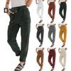 Women Corduroy Pants High Waist Baggy Drawstring Elastic Waist Casual Trousers Loose Fit Straight Leg Pockets Work Pants