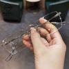 Men's Frameless Myopia Glasses Ultra Light Anti Blue Light Finished Eyewear Metal Frame Near Sight Eyeglasses Diopter 0 To -4.0
