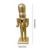 25CM Christmas Wooden Nutcracker Figurine Golden Silver Color Cartoon Soldier Figure Festival Holiday Party Ornament Decoration
