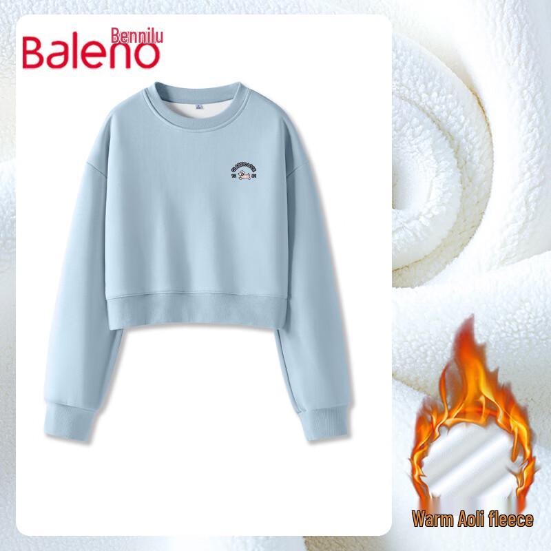 

Baleno Women s Fleece Crewneck Sweatshirt with Pink Dog Print M