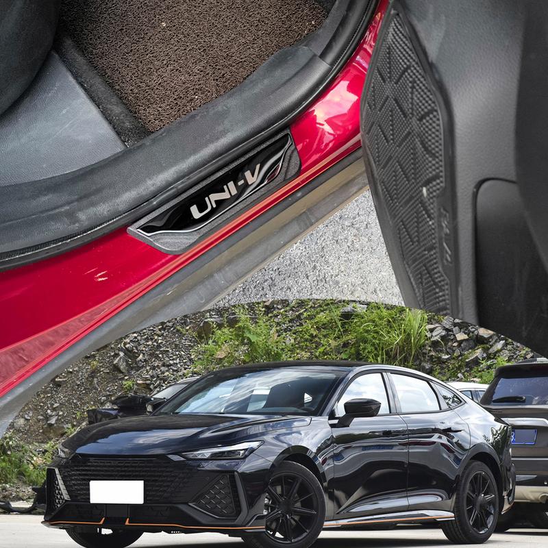 Prahy dveří auta pro Changan UNI-V UNIV -2024 Ochranné lišty proti poškrábání Kryt na auto Příslušenství Stylingový lem prahu Samolepky