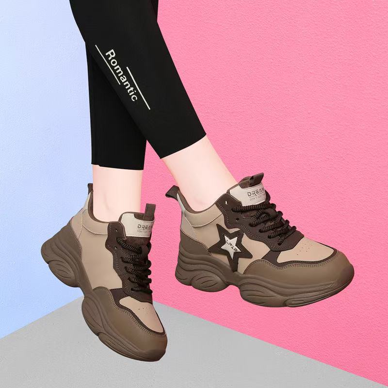 

Dad shoes women s 2025 spring and autumn new sports shoes platform inner height increase versatile women s casual sports shoes single shoes 40