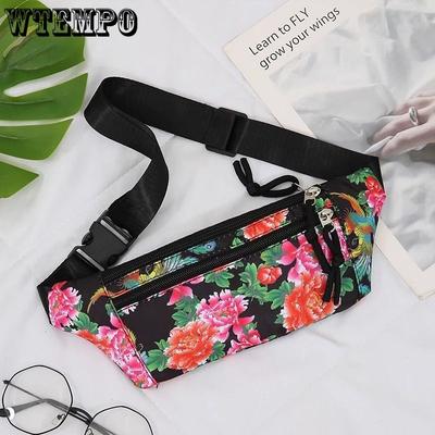 Borsello da vita sportivo da donna Borsello da vita per il tempo libero Porta cellulare Borsa con fiori grandi Borsa da corsa per cellulare Borsa da donna