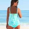 Women's Shoulder Strap Swimsuit Giant Cashew Print Bikini Tankini Swimsuit