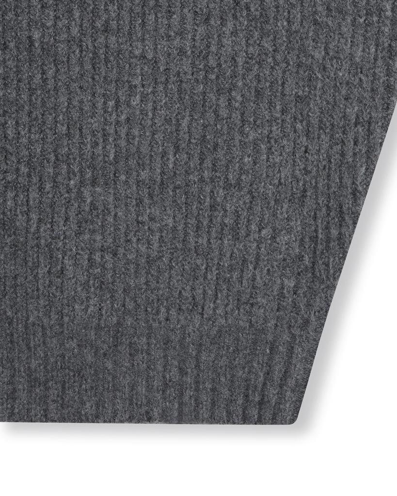 BESLOW [Be Slow X Fashion Tube Shack] Crew Neck Short Sweater Charcoal