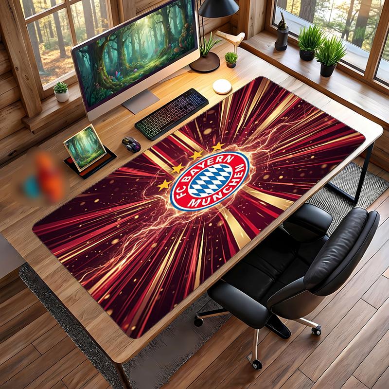 Tappetino per Mouse Grande Stampato Bayern Monaco, Tappetino Morbido in Gomma Antiscivolo per Scrivania da Gioco per Ufficio Laptop Computer Decorazione