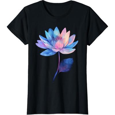 Water Lily Flower July Birth Flower Lotus Floral Birthday T-Shirt