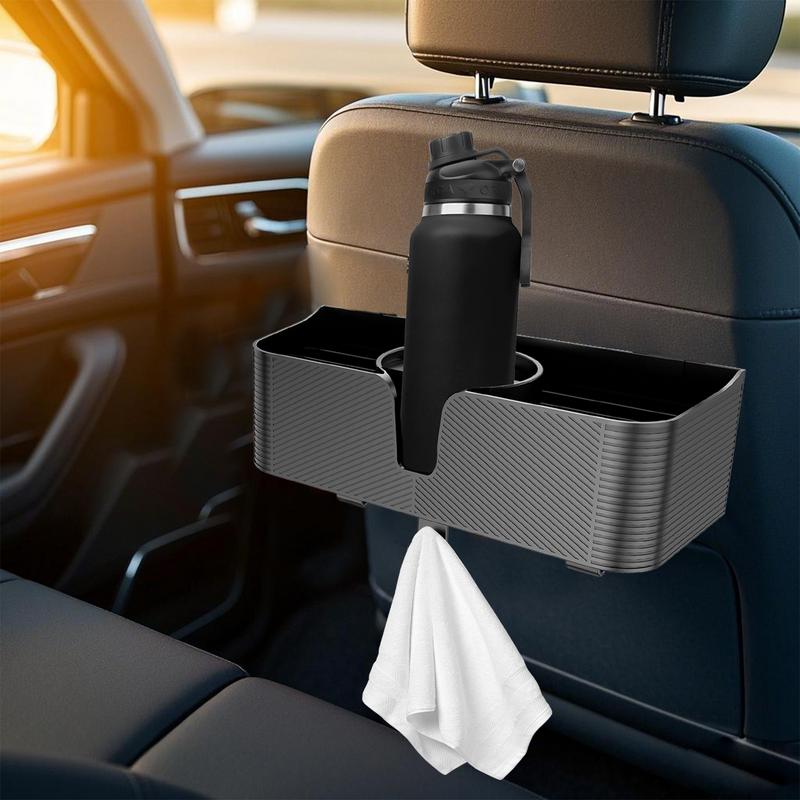 Car Backseat Headrest Organizer Backseat Food Drink Storage Rack Car Headrest Organizer With Cup Holder & Hook For Travel