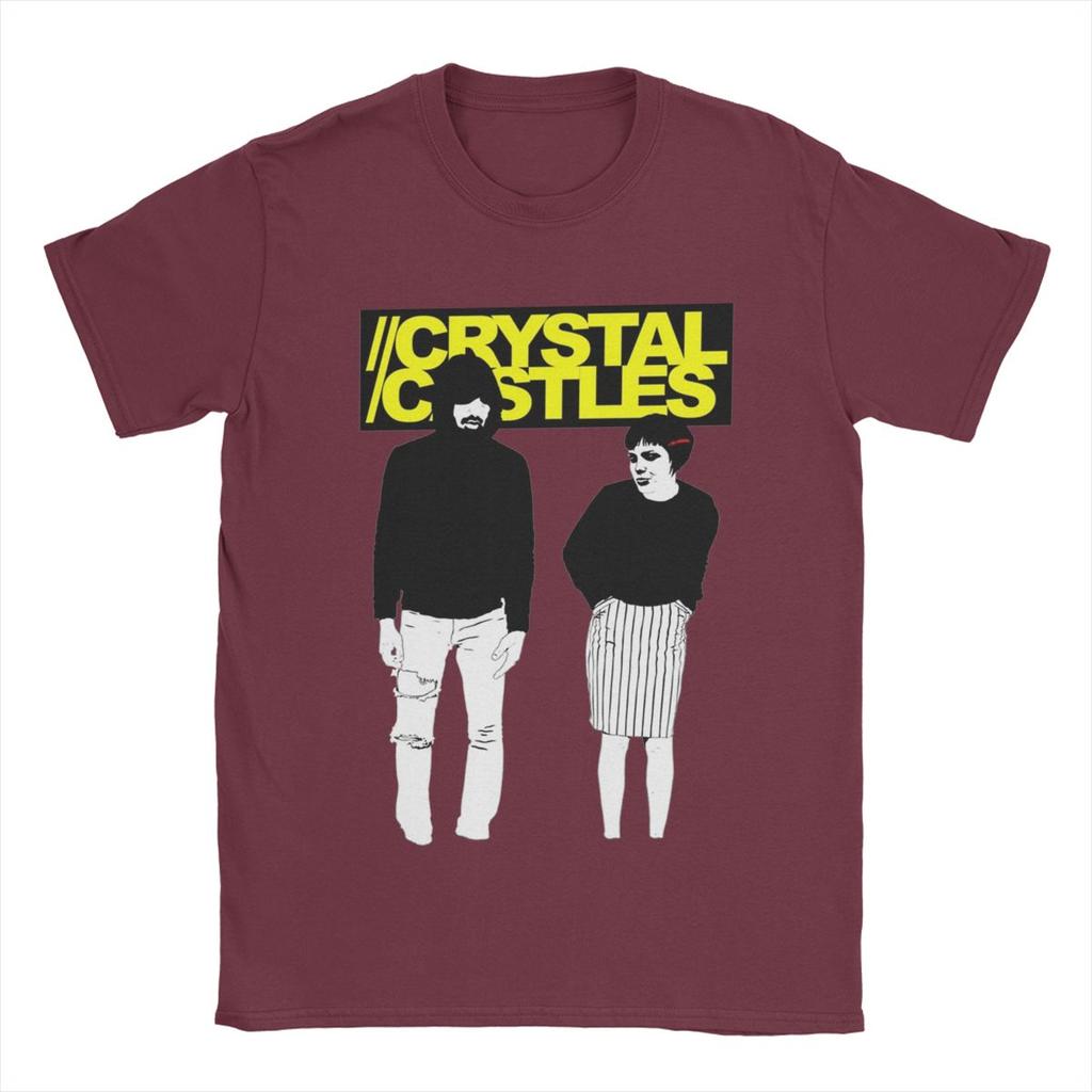Koszulka Crystal Castles dla Mężczyzn Szalona Czysta Bawełna T-Shirty Okrągły Dekolt Krótki Rękaw Koszulka Pomysł na Prezent Ubrania