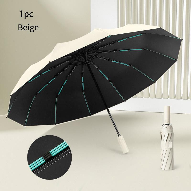12 Ribs/60 Bone Reinforced Strong Windproof Automatic Umbrella Waterproof Sunproof Anti-UV Folding Umbrellas Men Women Parasol