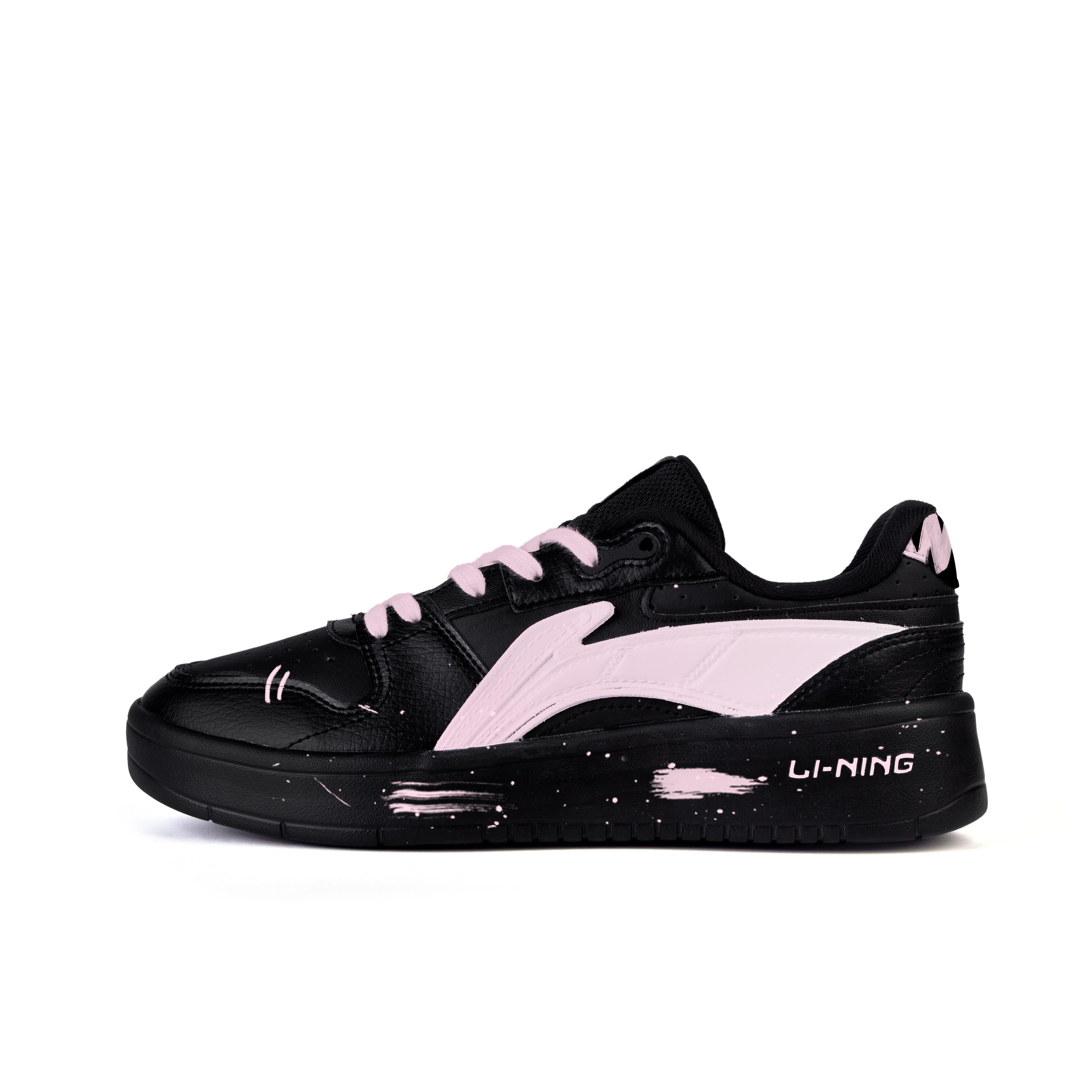 Li Ning Скользкие Амортизирующие Износостойкие Низкие Скейтборд Обувь Мужские Черный AGCU515-5(Команда345-) 40