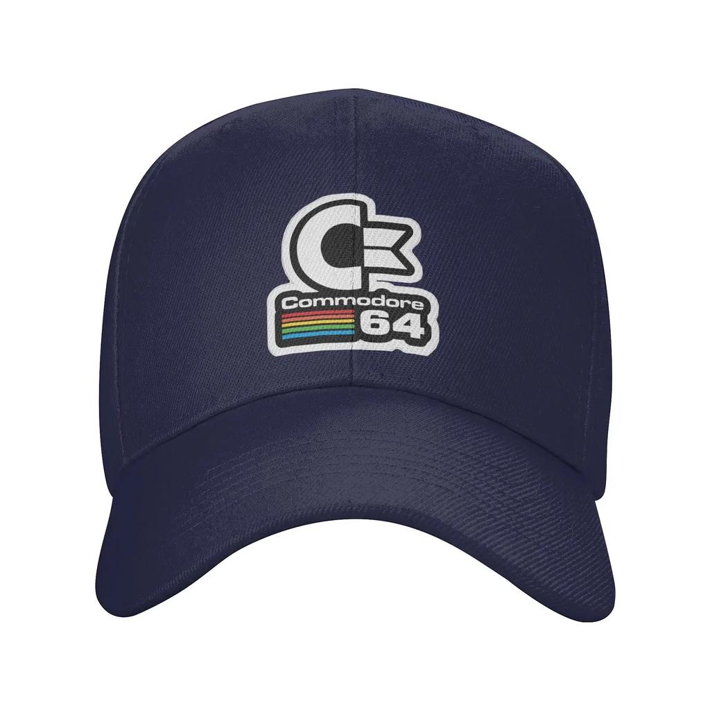 64 Commodore Gorra Retro con Logo Gorra de Béisbol para Hombres Mujeres Ajustable Sombrero Casual