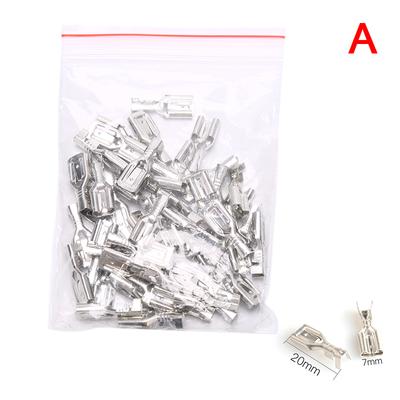 50Pcs 6.3 Crimp Terminal Male Female Spade Connector Crimping Terminals