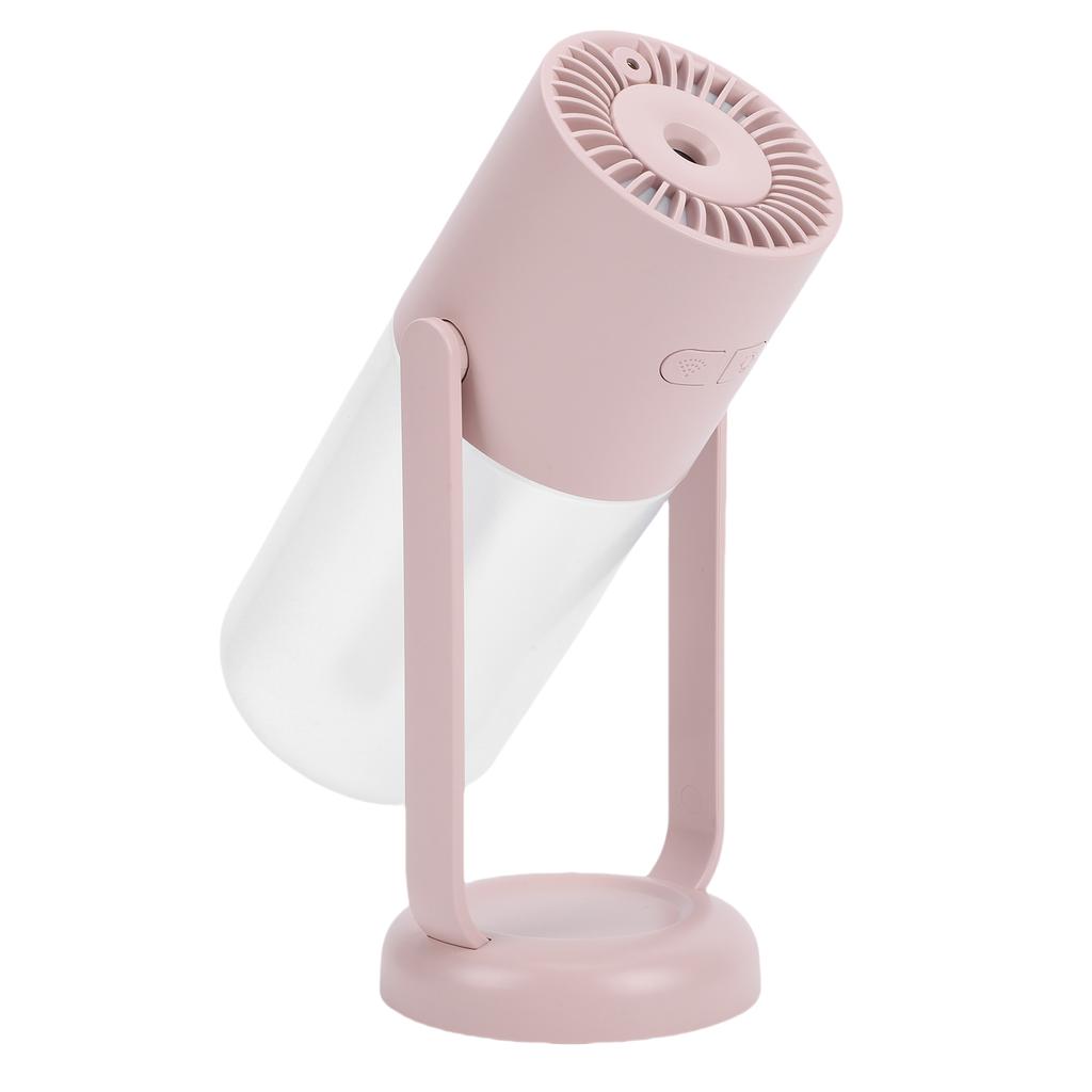 Mini Humidifier with Light Quiet Portable Small USB Humidifier for Car Home Desktop Office 260ml Pink