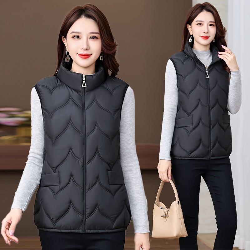Woman Jacket Vest Autumn Winter Cotton Women's Short Sleeveless down Cotton-Padded Vest  Coat Chaleco Mujer