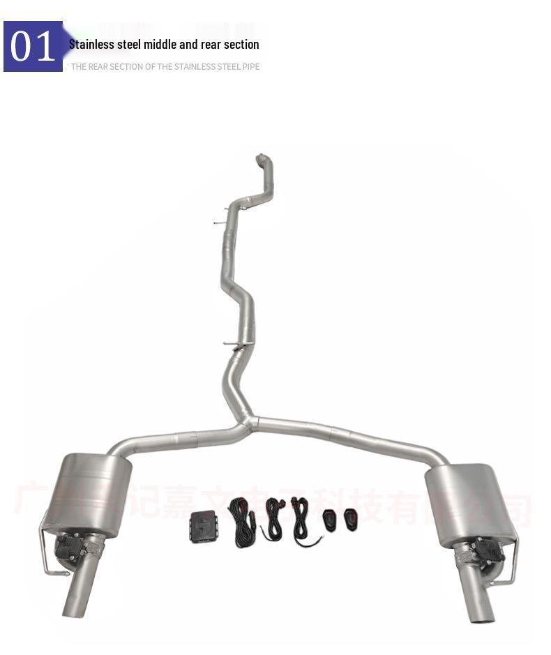 Stainless Steel Exhaust Muffler Cover for Mercedes W213 E300 2.0T