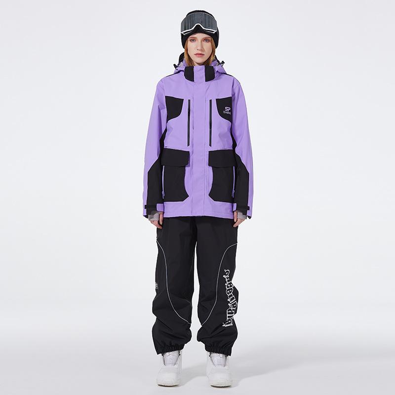 Herren- und Damen-Skianzug Outdoor Winter Warm Snowboardanzug Wasserdicht Winddicht Skijacke und Hose Set Übergröße Atmungsaktiv Isoliert Schneeanzug