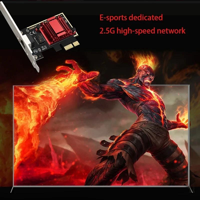 2.5Gbps PCI-E na RJ45 Síťová karta Realtek8126 1G/2.5G RJ45 Rozhraní Gigabit Ethernet PCI Express Wlan Adaptér pro PC Win10/11