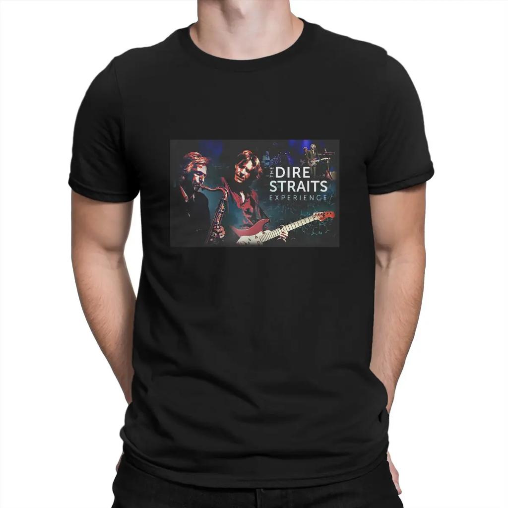 Dire Straits Creative TShirt for Men The Dire Straits Experience Round Neck Pure Cotton T Shirt Distinctive Gift Clothes