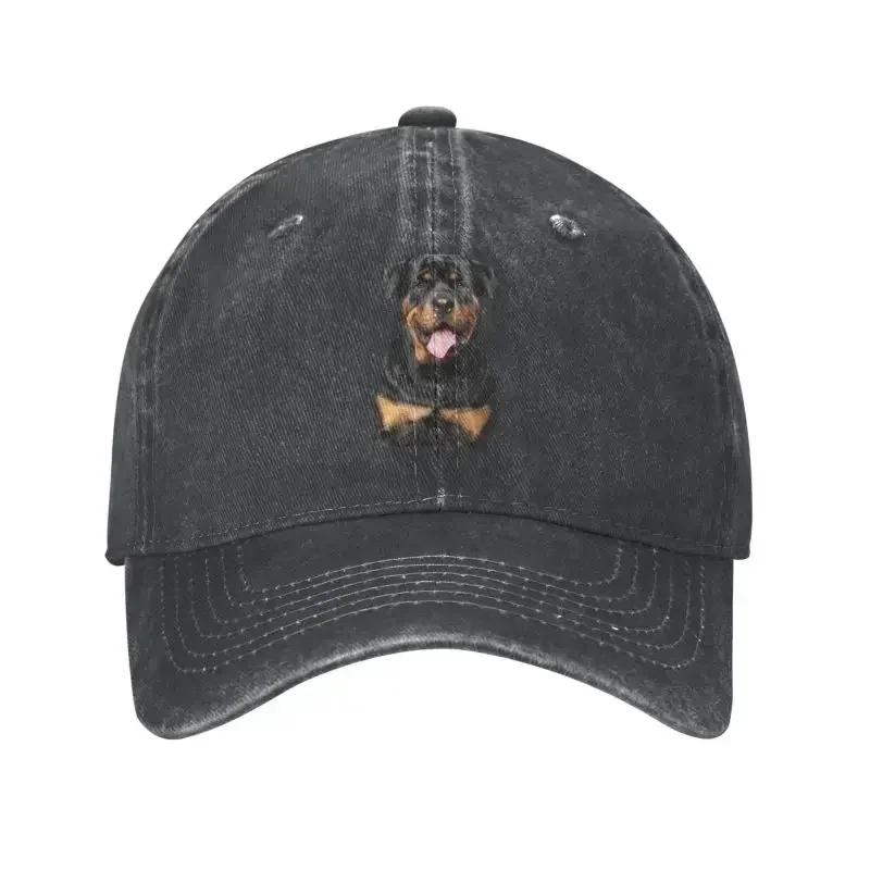 Fashion Cotton Rottweiler Dog Baseball Cap Women Men Personalized Adjustable Adult Dad Hat Summer