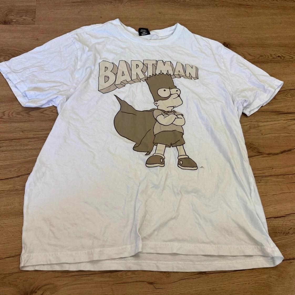 OVO THE SIMPSONS BARTMAN White T-SHIRT Drake Bart Homer Size XL 4XL