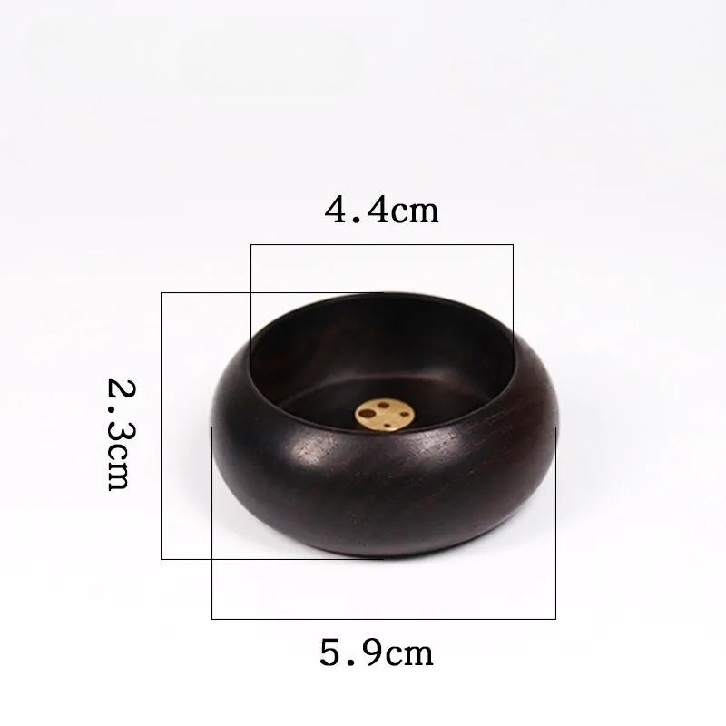Rosenholz Mini Räuchergefäß Schalenform Holz Räucherstövchen Stäbchenhalter für Heimdekoration Meditation Zen Aromatherapie Natürliches Aroma