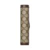 Gucci Ophidia Double G printed light gold tone accessories Supreme canvas shoulder crossbody bag wallet women's beige and ebony