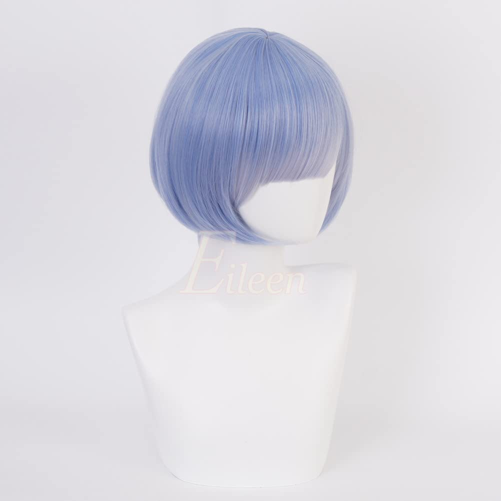 Eileen Rem Wig from Zero - Starting Life in Another World, Anime Cosplay Wig, Heat Resistant, Perfect for Disguise, School Festival, Includes Net