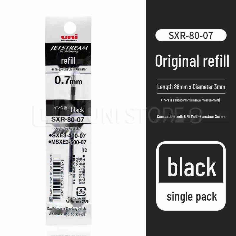 Mitsubishi Uni Oil-Based Pen Refills - Student Ballpoint, 0.38MM/0.5MM/0.7MM