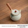 Zhinianhua Ge Ware Hand-Painted Ceramic Side-Handle Teapot