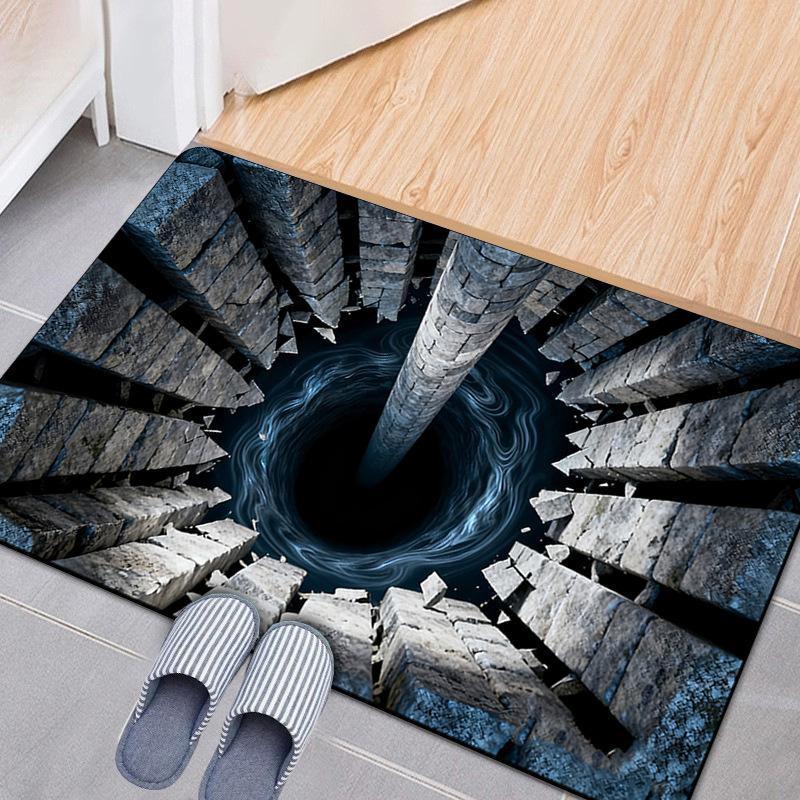 Nordic Style 3D Visual Trap Diatom Mud Entrance Floor Mat - Dirt Resistant