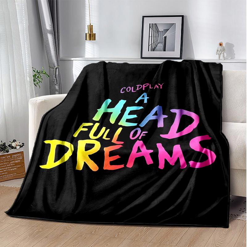 Coldplay Flannel Blanket Soft Warm All-Season Throw, Design for Camping, Car Travel, Hiking Sofa, Bed, Office Perfect Gift for Parties
