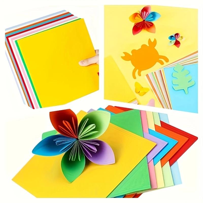 100 Sheets of Cardstock Available In 10 Colors for Origami Art Crafts Office Supplies Scrapbooking and Sewing