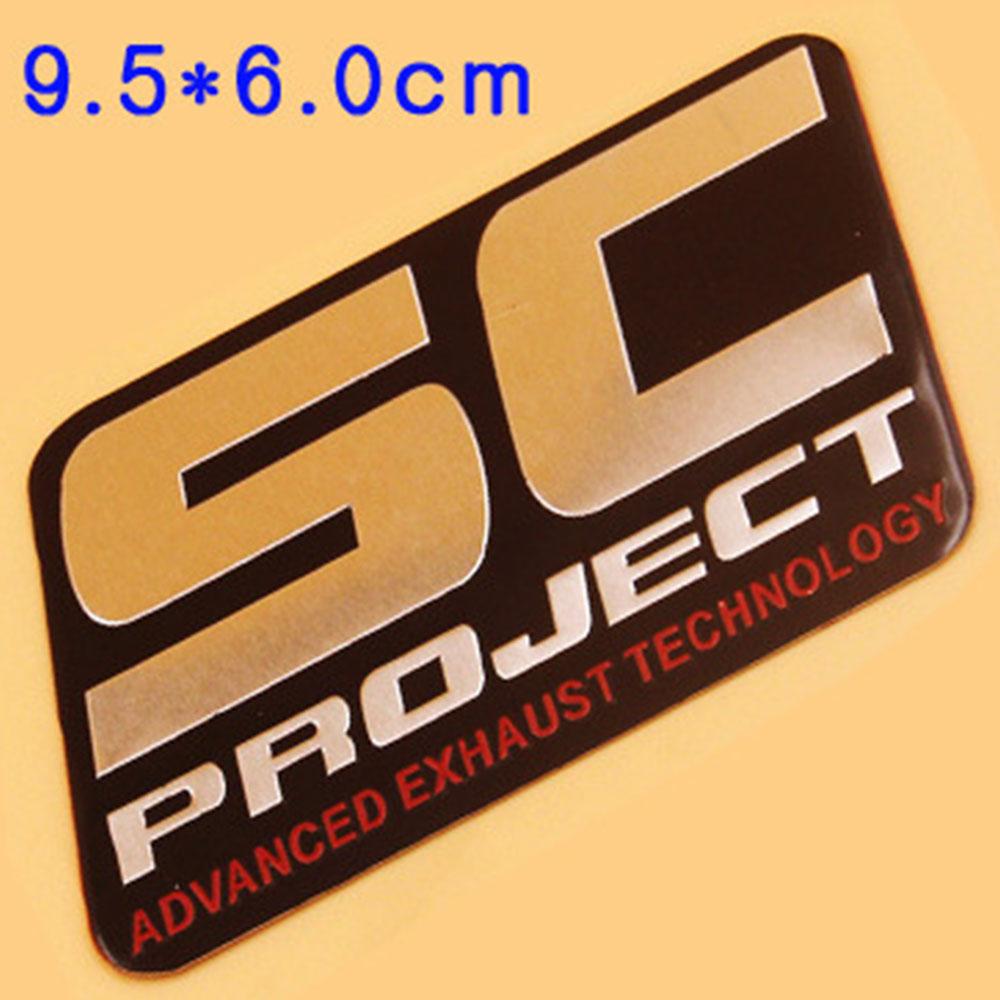 

High Temperature Resistant Motorcycle Exhaust Pipe Sticker SC PROJECT Decorative Decal Automobile Aluminum Alloy GP Pipe Deacls