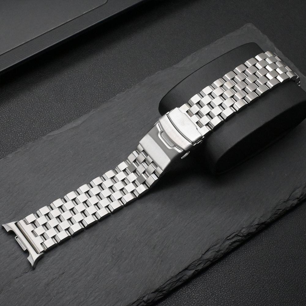 Correa de Acero Inoxidable Sin Espacios para Samsung Galaxy Watch 44 40mm para Galaxy 8 Classic 46mm Correa Metálica de Lujo para Galaxy Ultra 2025