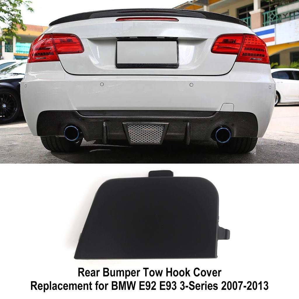 Rear Bumper Tow Hook Cover, Towing Eye Cap Replacement for BMW E92 E93 3Series 20072013,