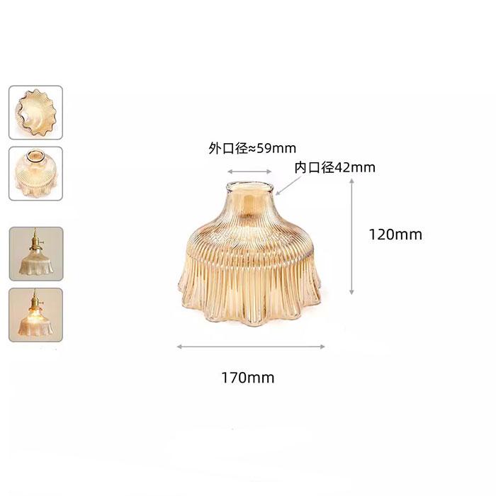 Grey 48mm 52mm 53mm Opening Chimney Glass Lamp Shade,Gray Green Cover with 55mm 56mm 59mm 60mm Reverse Hole for diy Lampshade