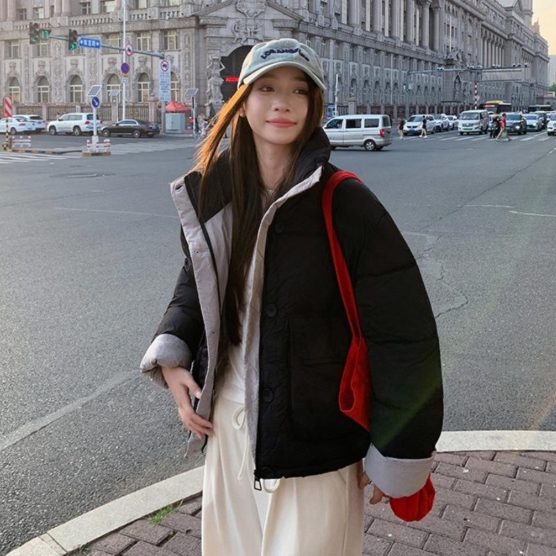 

Winter New Short Cotton Jacket for Women, Casual and Versatile, Loose and Thickened Cotton Jacket XL