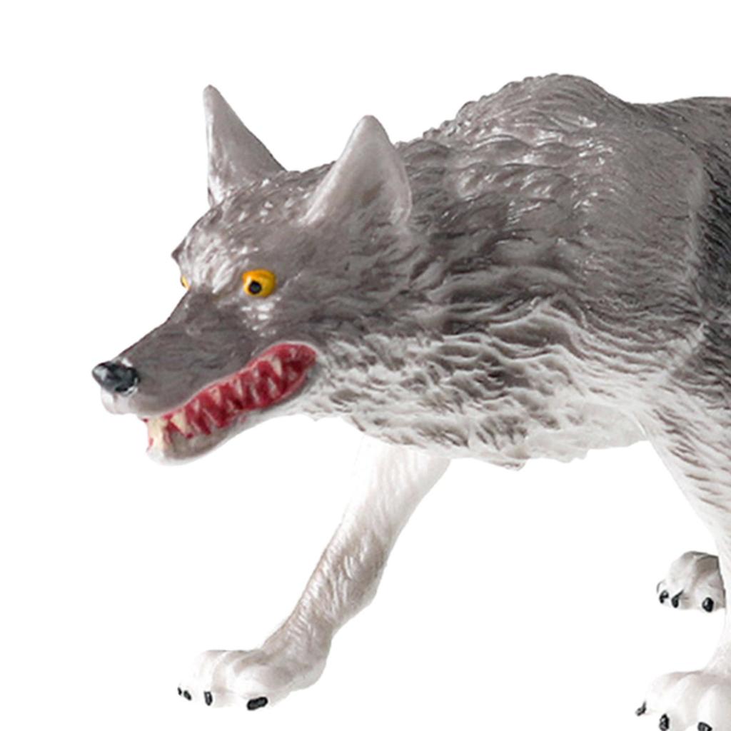 Wolf Figurine Desktop Ornaments Birthday Gift Crafts Collection Early Educational Toy for Children Girls Kids Boys Toddlers