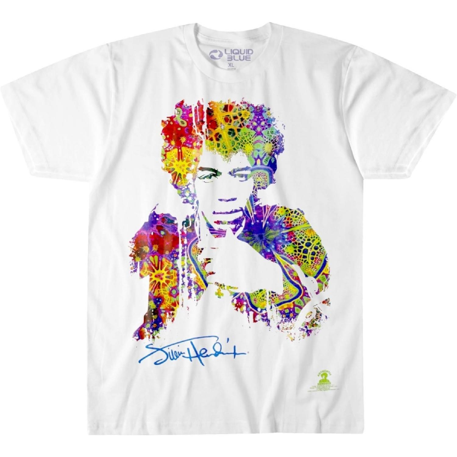 Liquid Blue Unisex-Adult Standard Jimi Hendrix Riding with The Wind Ss Tee S