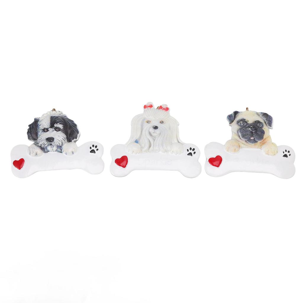 Christmas Tree Dog Resin Pendant Wear Resistant DIY Xmas Puppy Resin Pendant for Christmas Resin Decoration