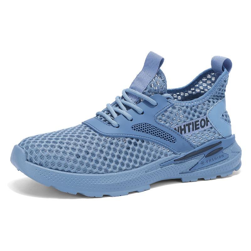 Men's Shoes Summer New Hollow Mesh Mesh Thin Breathable Non-slip Sports Soft Sole Men's Casual Trendy Shoes
