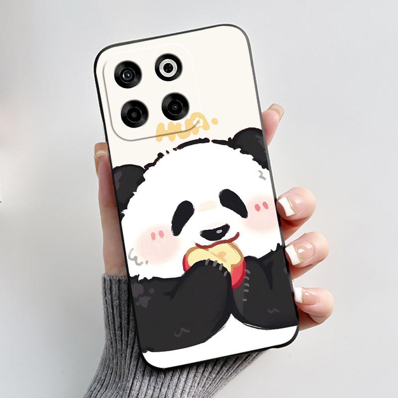 Phone Case For ZTE Blade V70/Axon 70/Nubia V70 Soft Silicone Black Case Good-looking Pattern Love Panda Rabbit Shockproof Shell