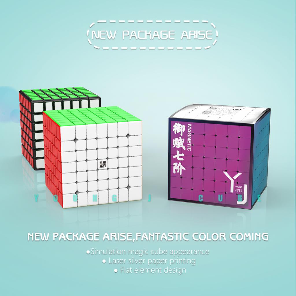 Non-Toxic Yj Yufu V2M 7X7X7 Magnetic Magic Cube Speed Cube 7X7 Cubo Magico For Educational Toys Kid Children Gifts