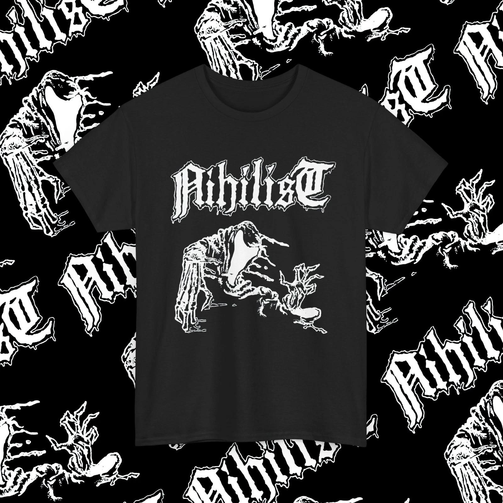 Nihilist (Pre-Entombed) Death Metal Band T-Shirt, Swedish Death Metal Band Shirt L