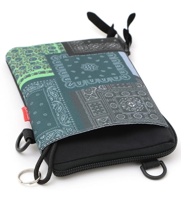 Titicaca Graphic Shoulder Pouch for Women, Smartphone Operation Possible, Wallet, Crossbody, Multi-Shoulder, Free Size, Black, ZNWCBB7002