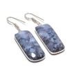 Natural Moss Agate Gemstone 925 Sterling Silver Jewelry Earring 2.05" AE-12381