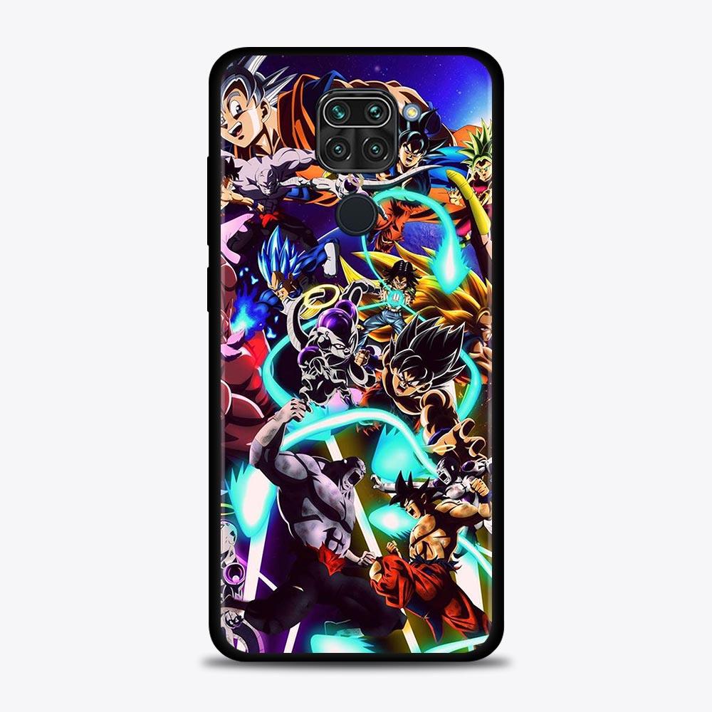 Phone Case For Xiaomi Redmi Note 9S 9 10 8 11 Pro 9T 8T 7 Cover for Redmi K40 9A 9C Coque Silicone Dragon Ball Z Super DBZ Goku